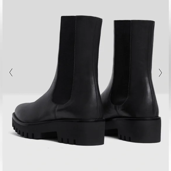 THEORY***CHELSEA BOOTIE In Black Leather**EU 40; US 10 $475 - Picture 5 of 12